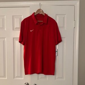 Nike Men's Vibrant dri-fit Red Polo Shirt